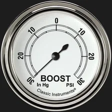 White 2-5/8" Boost/Vac Gauge image 1
