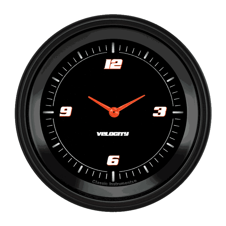 Velocity Black 3-3/8" Clock