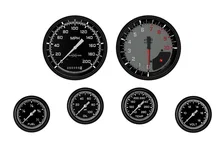 AutoCross Gray Six Gauge Set image 1