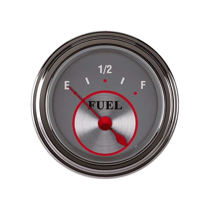 Silver Series 2-1/8" Fuel Level Gauge (0-30 Ohm)