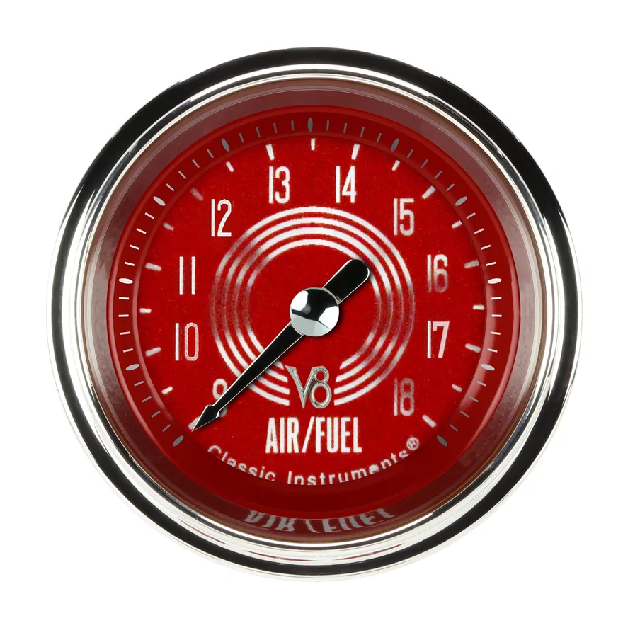 V8 Red Steele 2' Air Fuel Ratio Gauge