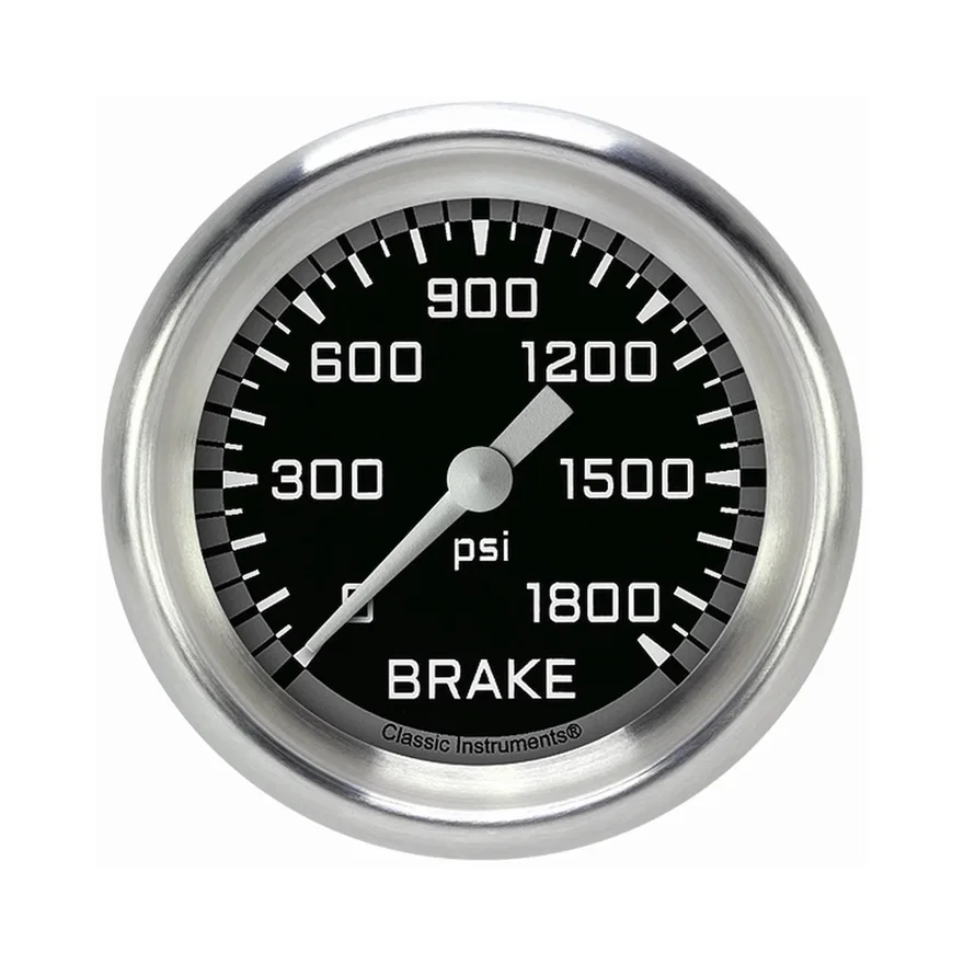 Autocross Gray 2-5/8" Brake Pressure Gauge