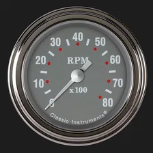 Silver Gray 2-1/8" Tachometer Gauge image 1
