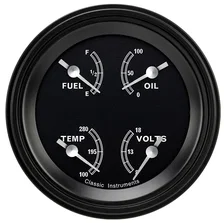 Traditional 3" Quad Gauge (240-33 Ohm) image 1