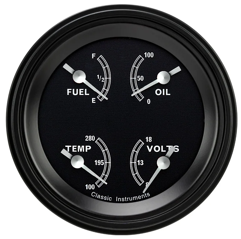 Traditional 3" Quad Gauge (240-33 Ohm)