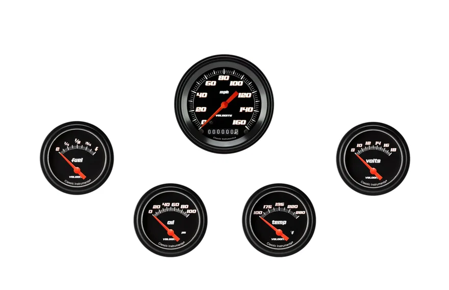 Velocity Black Five Gauge Set