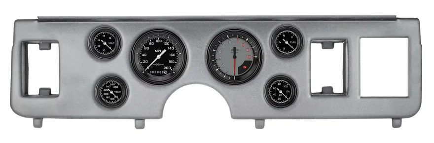 1979-86 Mustang AutoCross Gray Full Sweep 6 Gauge Set Ford