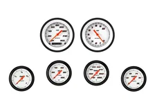 Velocity White Six Gauge Set image 1
