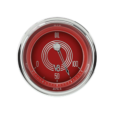 V8 Red Steelie 2-1/8" Oil Pressure image 1