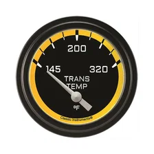 Autocross Yellow 2-5/8" Transmission Temperature Gauge image 1