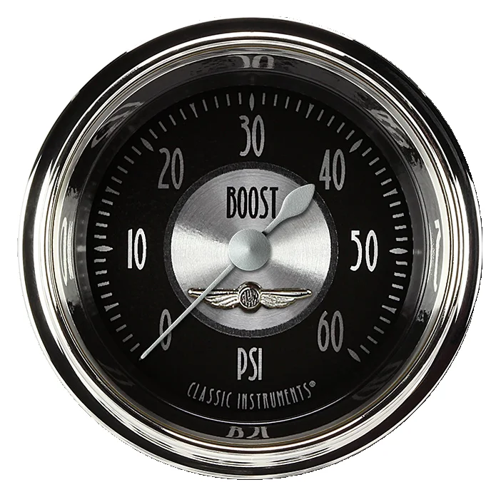 All American Tradition 2-1/8" Boost Gauge (60 PSI)