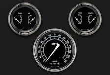 Traditional 5" Speedometer with Two 3" Gauges GM image 1