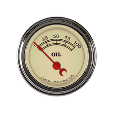 Vintage 2-1/8" Oil Pressure Gauge image 1