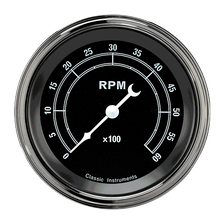 Traditional 3" Tachometer Gauge (6000 RPM) image 1