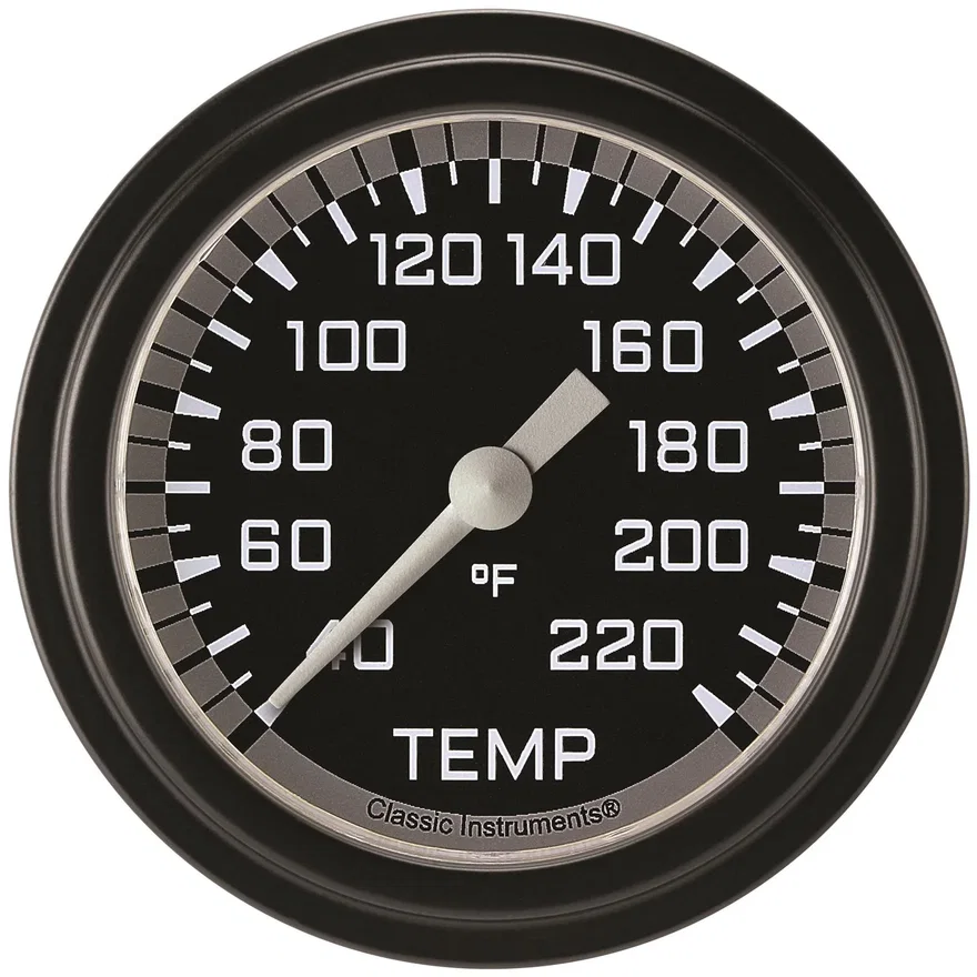 Autocross Gray 2-5/8" Stock Eliminator Tempature Gauge