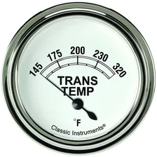 White 2-5/8" Transmission Temperature Gauge image 1
