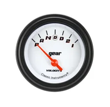Velocity White 2-1/8" Gear Indicator, Overdrive image 1
