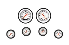 Velocity White Six Gauge Set image 1