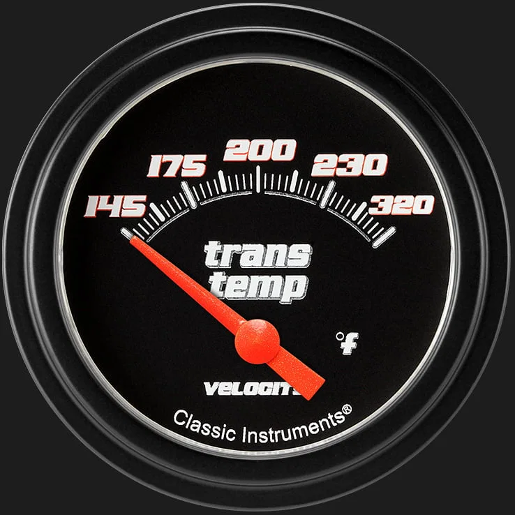 Velocity Black 2-5/8" Transmission Temperature Gauge