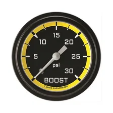 Autocross Yellow 2-5/8" Boost Gauge (30 PSI) image 1