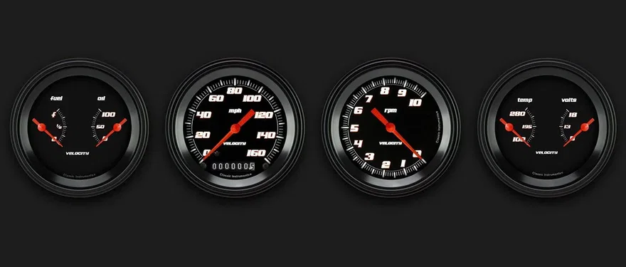 Velocity Black Series Four Gauge Set