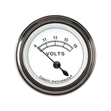 White 2-1/8" Volt Gauge image 1