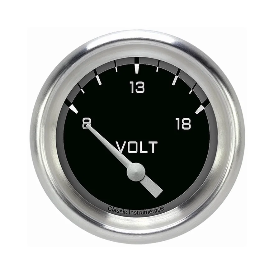 Autocross Gray 2-5/8" Volt Gauge
