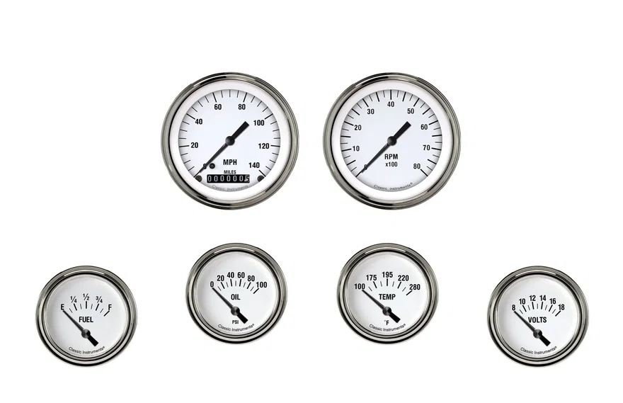 White Hot Six Gauge Set