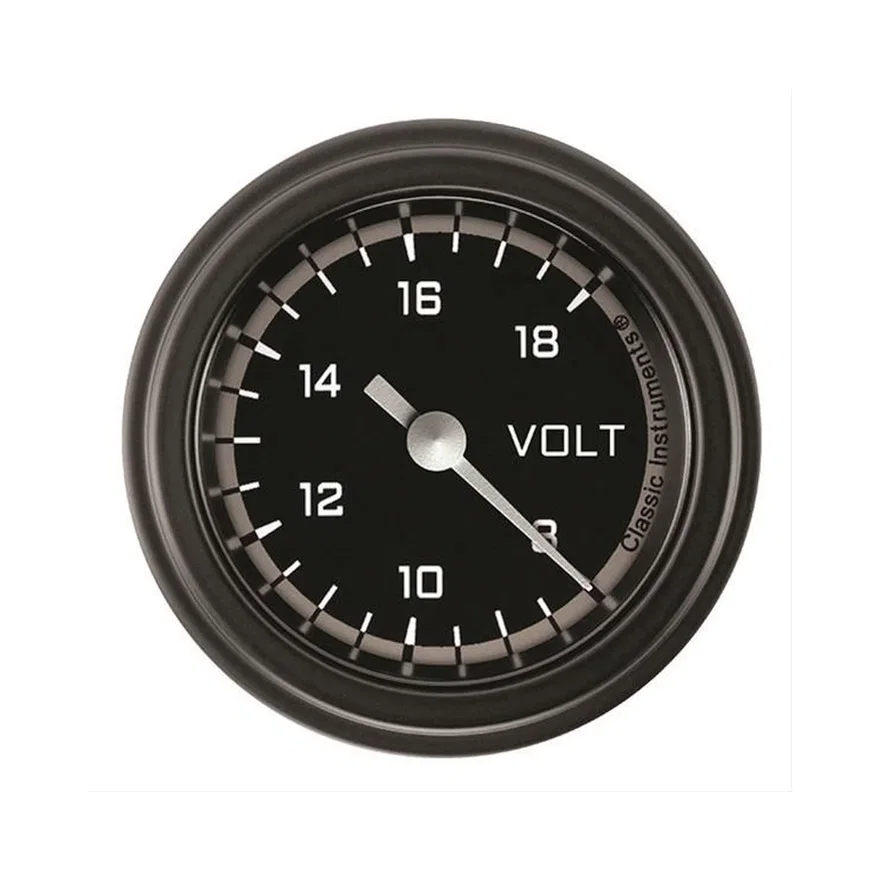 Autocross Gray 2-1/8" Volt Gauge