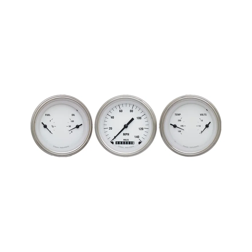 White Hot Three Gauge Set