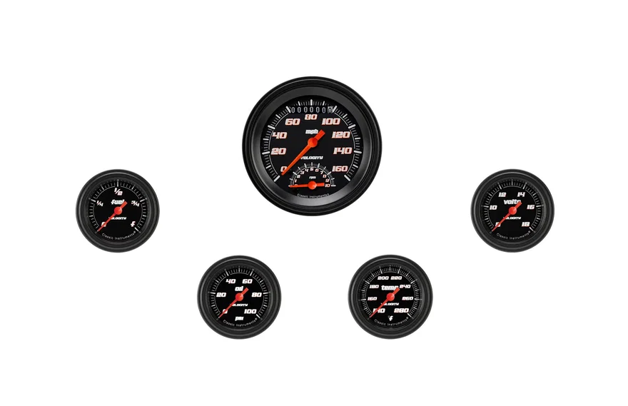 Velocity Black Five Gauge Set