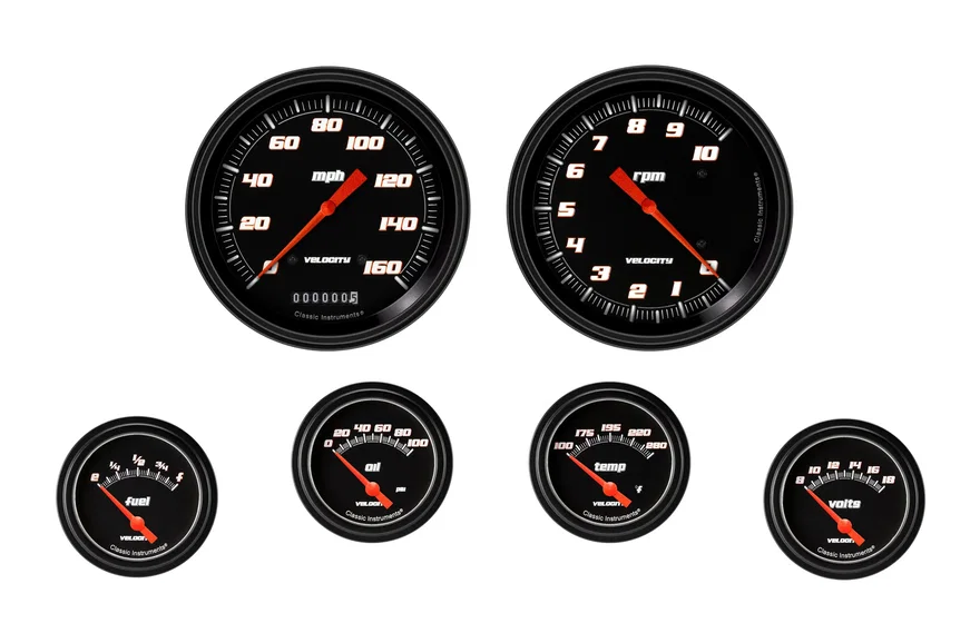 Velocity Black Six Gauge Set