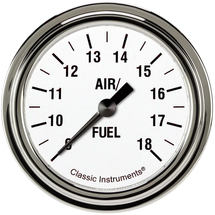 White Hot 2-5/8" Air Fuel Ratio Gauge