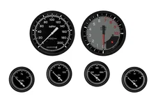 AutoCross Gray Six Gauge Set image 1
