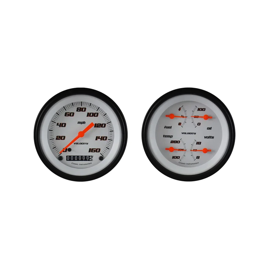 Velocity White Two Gauge Set