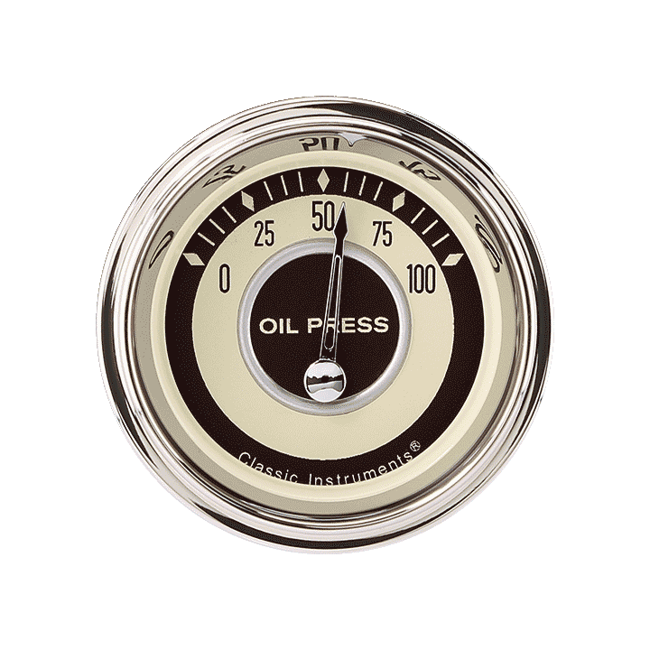 Nostalgia VT 2-1/8" Oil Press Gauge