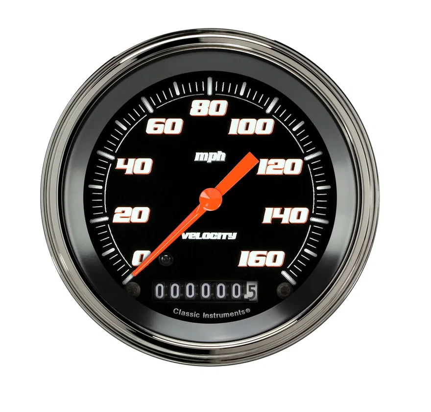 Velocity Black 3" Speedometer Gauge (160 MPH)
