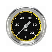 Autocross Yellow 2-5/8" Oil Pressure Gauge image 1