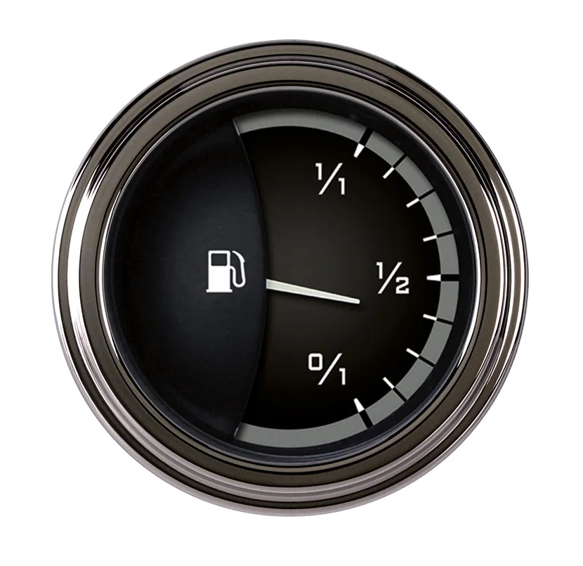 Autocross Gray 2-1/8" Fuel Level Gauge (0-90 Ohm)