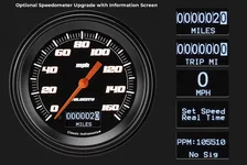 Velocity Black 4-5/8" Speedometer Gauge w/ Info Screen image 4