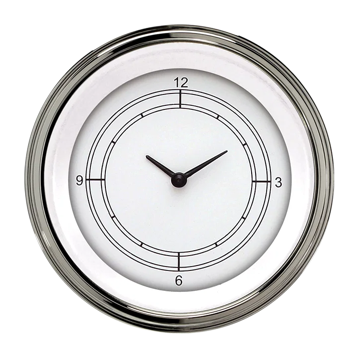 White 3-3/8" Clock