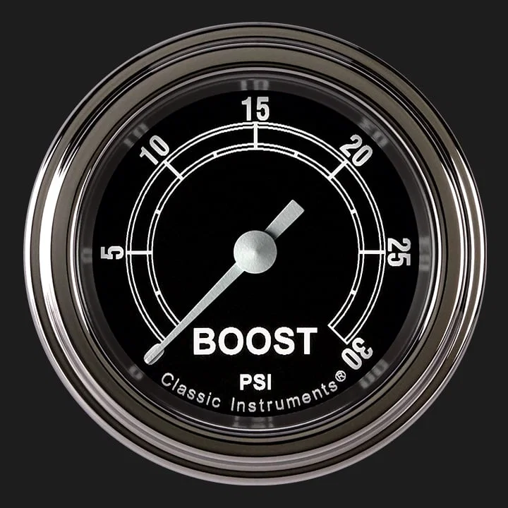 Traditional 2-1/8" Boost Gauge (30 PSI)