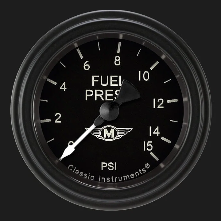 Moal Bomber 2-1/8" Fuel Pressure Gauge (15 PSI)