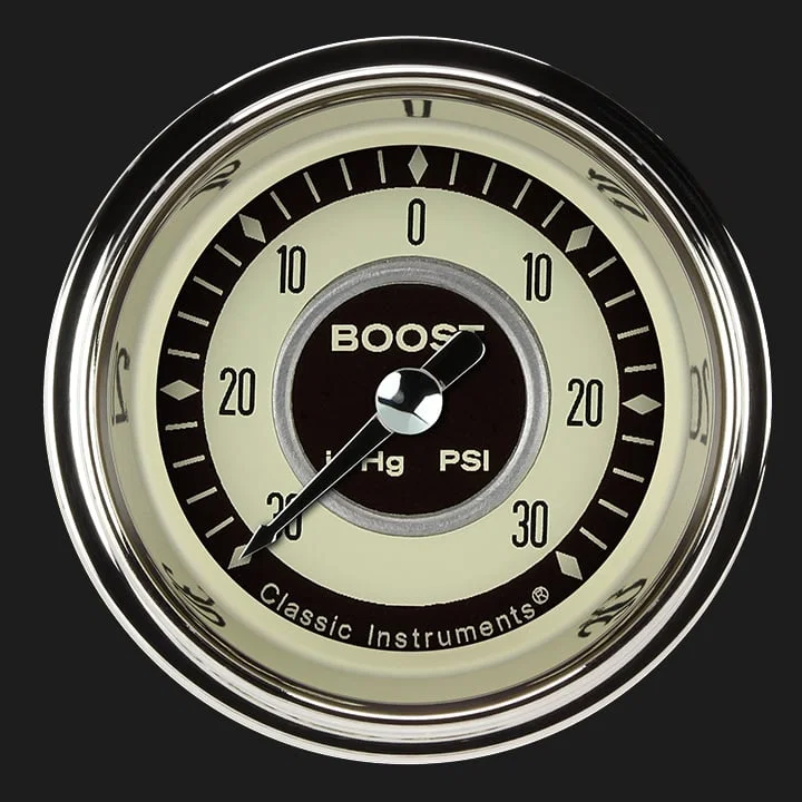 Nostalgia VT 2-1/8" Boost/Vac Gauge
