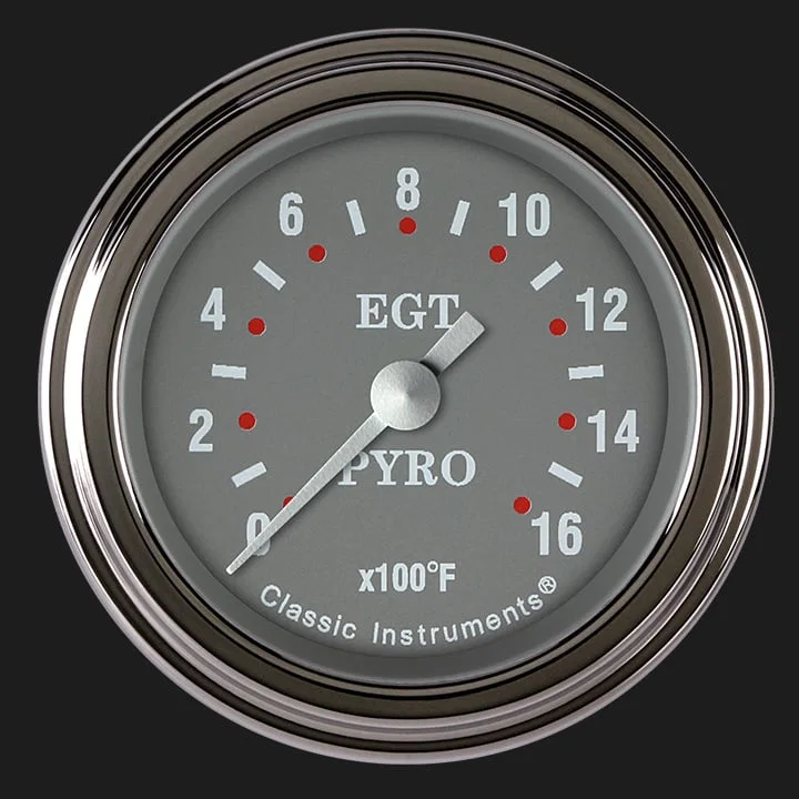 Silver Gray 2-1/8" Exhaust Gas Tempature Gauge