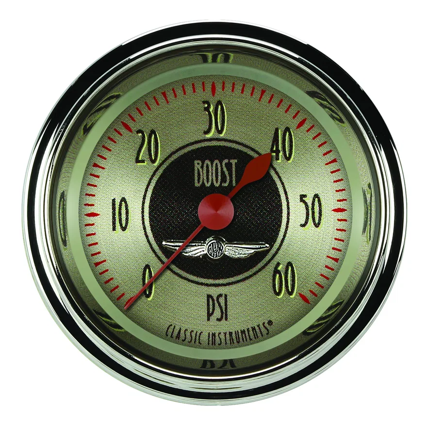 All American Nickel 2-1/8" Boost Gauge (60 PSI)