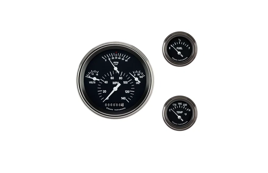 Tetra Series Black Gauge Set