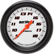 Velocity White 2-5/8" Air Fuel Ratio Gauge image 1