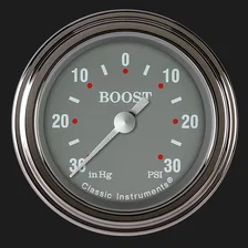 Silver Gray 2-1/8" Boost/Vac Gauge image 1