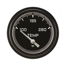 AutoCross Gray 2-5/8" Short Sweep Water Temp Gauge image 1